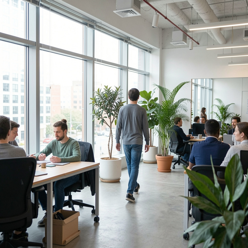Professional workspace environment showing the importance of taking mindful breaks during work